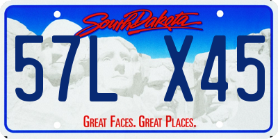 SD license plate 57LX45