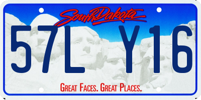 SD license plate 57LY16