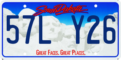 SD license plate 57LY26