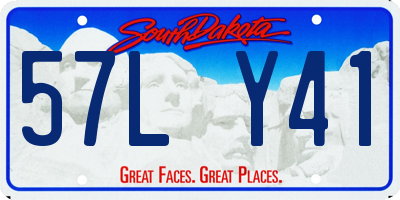 SD license plate 57LY41