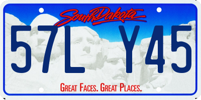 SD license plate 57LY45