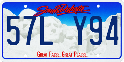 SD license plate 57LY94