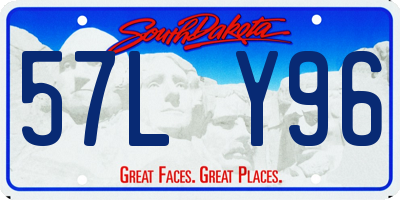 SD license plate 57LY96