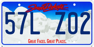SD license plate 57LZ02