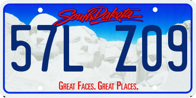 SD license plate 57LZ09