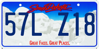 SD license plate 57LZ18