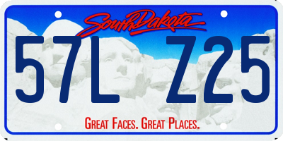 SD license plate 57LZ25