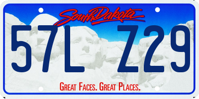 SD license plate 57LZ29