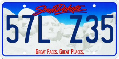SD license plate 57LZ35