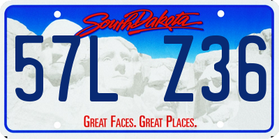 SD license plate 57LZ36