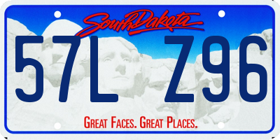 SD license plate 57LZ96