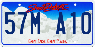 SD license plate 57MA10