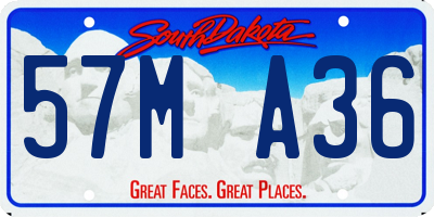 SD license plate 57MA36