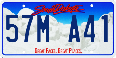 SD license plate 57MA41