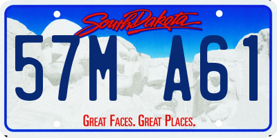SD license plate 57MA61