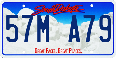 SD license plate 57MA79