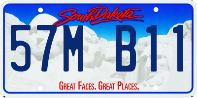 SD license plate 57MB11