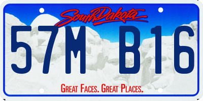 SD license plate 57MB16