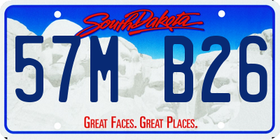 SD license plate 57MB26