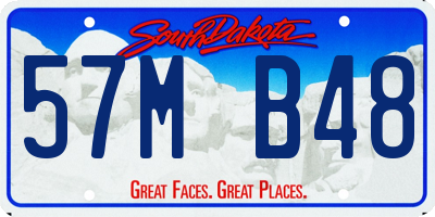 SD license plate 57MB48