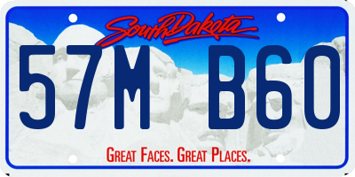 SD license plate 57MB60