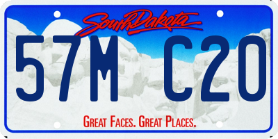 SD license plate 57MC20