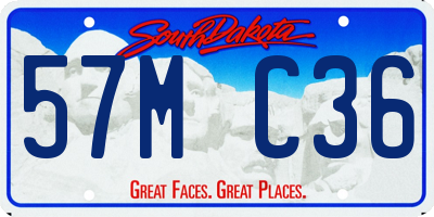 SD license plate 57MC36