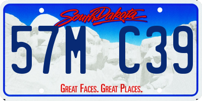 SD license plate 57MC39
