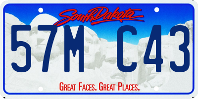 SD license plate 57MC43