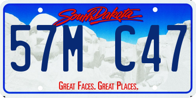 SD license plate 57MC47