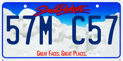 SD license plate 57MC57