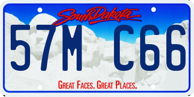 SD license plate 57MC66
