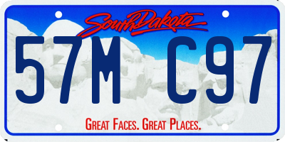 SD license plate 57MC97