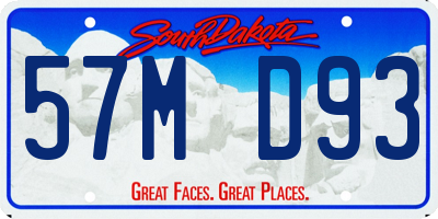 SD license plate 57MD93