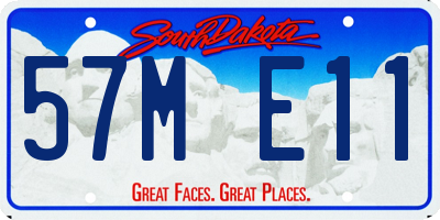 SD license plate 57ME11