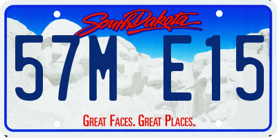 SD license plate 57ME15