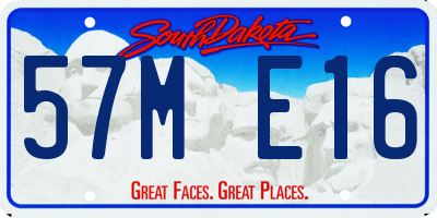 SD license plate 57ME16