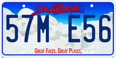 SD license plate 57ME56