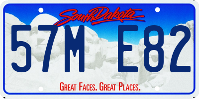 SD license plate 57ME82