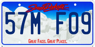 SD license plate 57MF09
