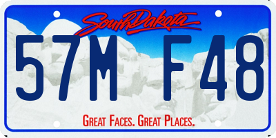 SD license plate 57MF48