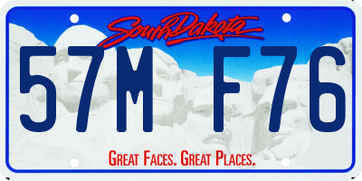 SD license plate 57MF76