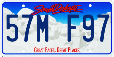 SD license plate 57MF97