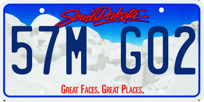 SD license plate 57MG02