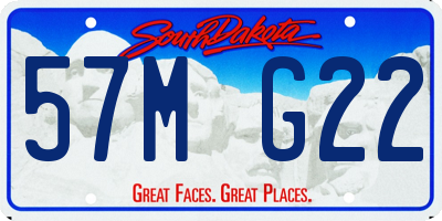 SD license plate 57MG22