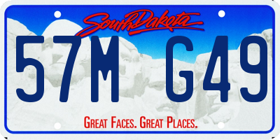SD license plate 57MG49