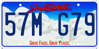 SD license plate 57MG79