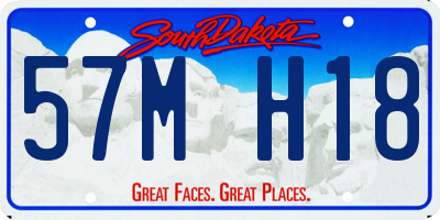 SD license plate 57MH18
