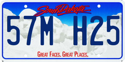 SD license plate 57MH25