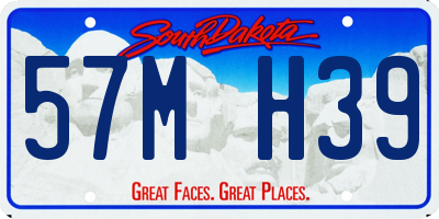 SD license plate 57MH39